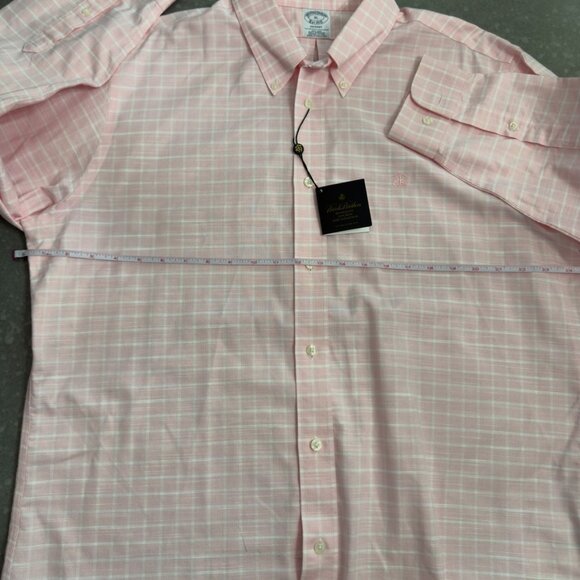 Brooks Brothers Pink Windowpane Check Button-Down Shirt – Size XL - Picture 13 of 14
